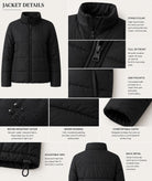 Ladies Black Puffer Jacket - StylePhase SA