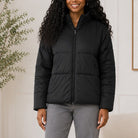 Ladies Black Puffer Jacket - StylePhase SA