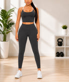 Ladies Black Strappy Activewear New Feeling Set - StylePhase SA