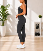 Ladies Black Strappy Activewear New Feeling Set - StylePhase SA