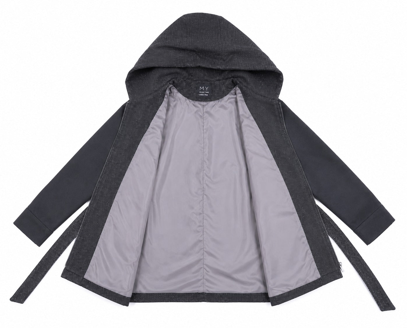 Ladies Black Wool Blend Zip Jacket - StylePhase SA
