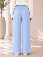 Ladies Blue Shaded Pleated Wide Leg Pants - StylePhase SA