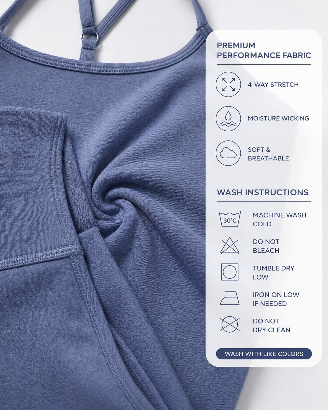 Ladies Blue Strappy Activewear New Feeling Set - StylePhase SA