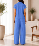 Ladies Blue Textured Two-piece New Feeling Set - StylePhase SA