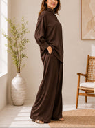 Ladies Coffee Brown New Feeling Two-Piece Set - StylePhase SA