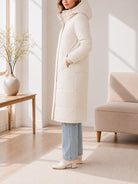 Ladies Cream Button Front Hoody Jacket - StylePhase SA