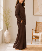 Ladies Dark Brown New Feeling Modest Three Piece Set - StylePhase SA
