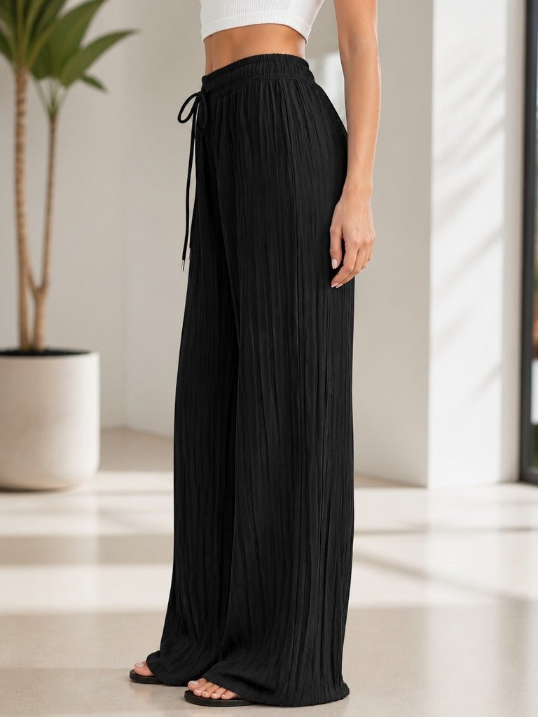 Ladies Draw String Pants-Black - StylePhase SA