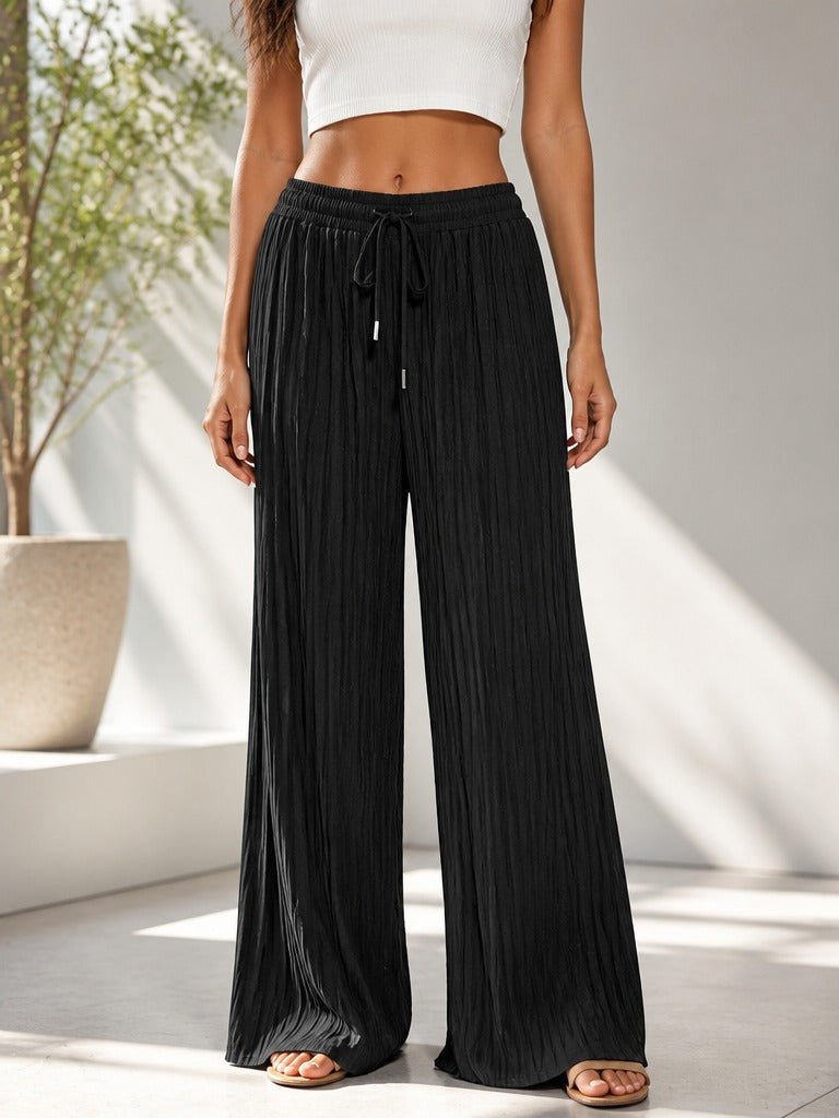 Ladies Draw String Pants-Black - StylePhase SA
