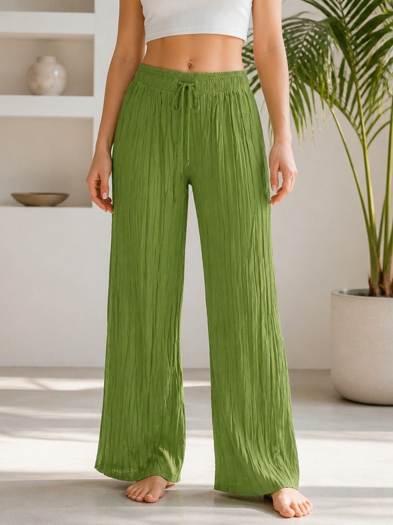 Ladies Draw String Pants-Green - StylePhase SA