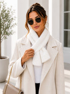 Ladies Faux Fur Tubular Scarf-Cream - StylePhase SA