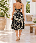 Ladies Floral Cut Out Detail Black Dress - StylePhase SA