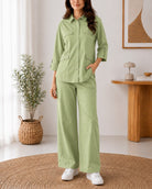Ladies Green Button Through Two Piece Set- New Feeling - StylePhase SA