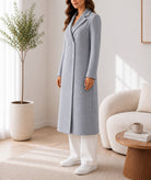 Ladies Grey Double Breast Melton Coat - StylePhase SA
