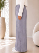 Ladies Grey Pleated Wide Leg Pants - StylePhase SA