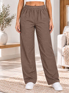 Ladies Khaki Elastic Waist Pants - StylePhase SA