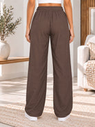 Ladies Khaki Elastic Waist Pants - StylePhase SA
