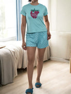 Ladies Knit Shorty Pj Set - Strawberry Love - StylePhase SA