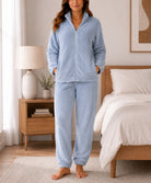 Ladies Light Blue Plush Tracksuit - StylePhase SA