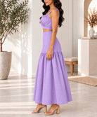Ladies Lilac Maxi Tier Two-Piece Set - StylePhase SA