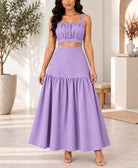 Ladies Lilac Maxi Tier Two-Piece Set - StylePhase SA