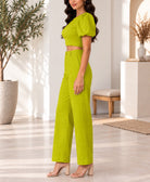 Ladies Lime Pants Two-Piece Set - StylePhase SA