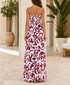 Ladies Maroon Patterned Maxi Dress - StylePhase SA