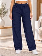 Ladies Navy Elastic Waist Pants - StylePhase SA