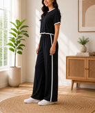 Ladies New Feeling Black And White Ribbed Set - StylePhase SA