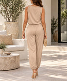 Ladies New Feeling Champagne Satin Two Piece Set - StylePhase SA