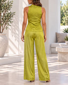 Ladies New Feeling Olive Belted Pants Set - StylePhase SA
