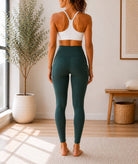 Ladies Olive High-Waist Side Pocket Activewear Leggings - StylePhase SA