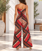 Ladies Orange And Brown Strappy Jumpsuit - StylePhase SA