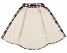 Ladies Pink Brown Plaid Fur Lined Shirt - StylePhase SA