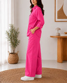 Ladies Pink Button Through Two Piece Set- New Feeling - StylePhase SA