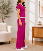 Ladies Pink Contrast Two-Piece Set- New Feeling - StylePhase SA