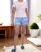Ladies Pink Printed Pj Set - Weekend Forever - StylePhase SA