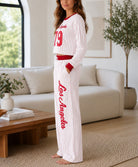 Ladies Red Baseball Printed Two Piece Set- New Feeling - StylePhase SA