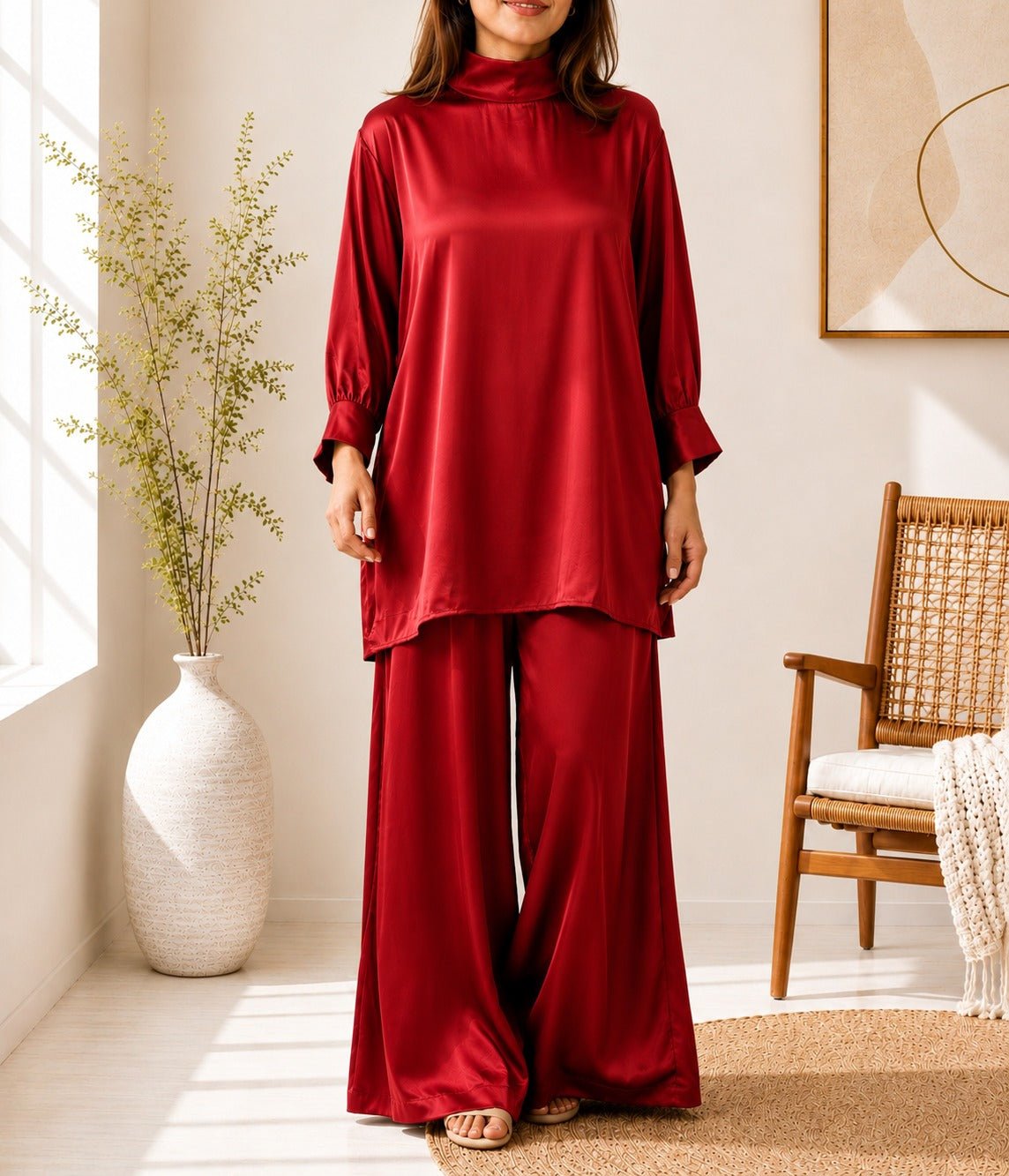 Ladies Red New Feeling Two-Piece Set - StylePhase SA