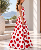 Ladies Rust Polka Dot Tie Back Dress - StylePhase SA