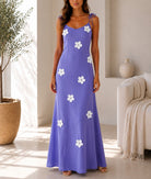 Ladies Sleeveless Lilac New Feeling 3D Floral Detail Dress - StylePhase SA
