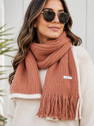 Ladies Tassel End Scarf-Rust - StylePhase SA