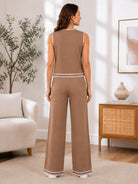 Ladies Two-Piece Brown Set- New Feeling - StylePhase SA