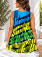 Ladies V Neck Tye Dye Top -Blue - StylePhase SA