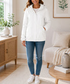 Ladies White Hoody Jacket - StylePhase SA