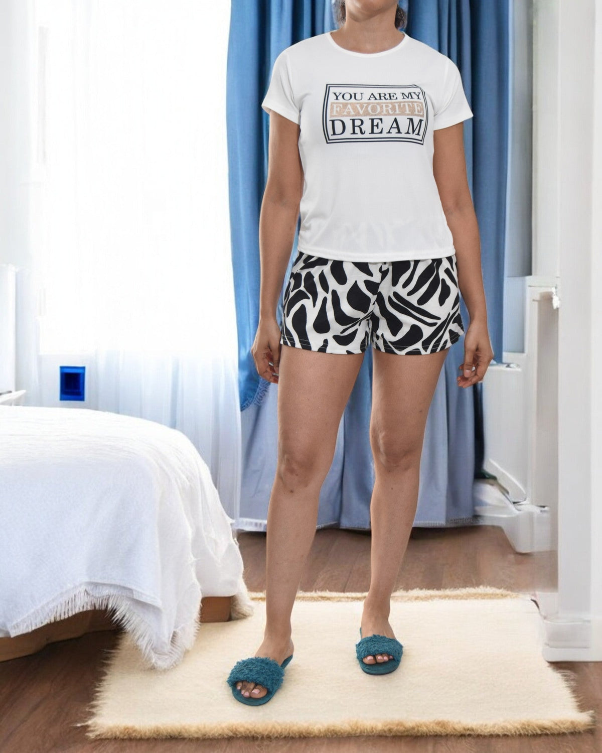 Ladies White Printed Pj Set - Favourite Dreamer - StylePhase SA
