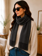 Ladies Winter Scarf-Charcoal Grey - StylePhase SA
