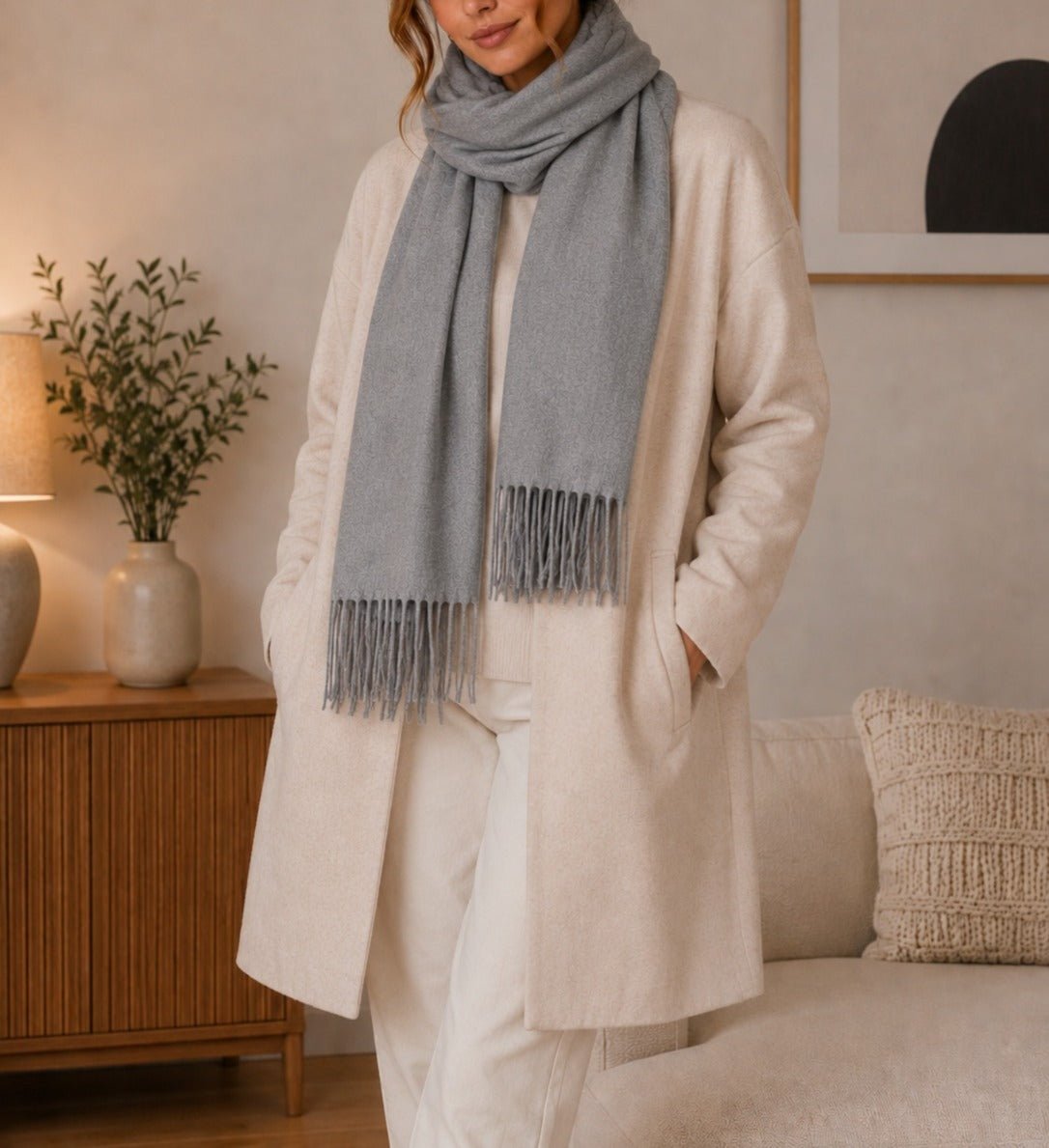 Ladies Winter Scarf - Grey - StylePhase SA