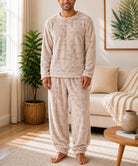 Men's Square Plush Pj - Cream - StylePhase SA
