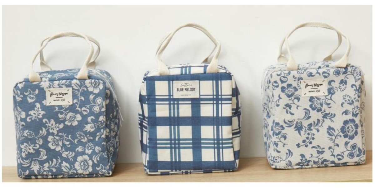 Minimalistic Printed Insulated Lunch Bag - Home Phase